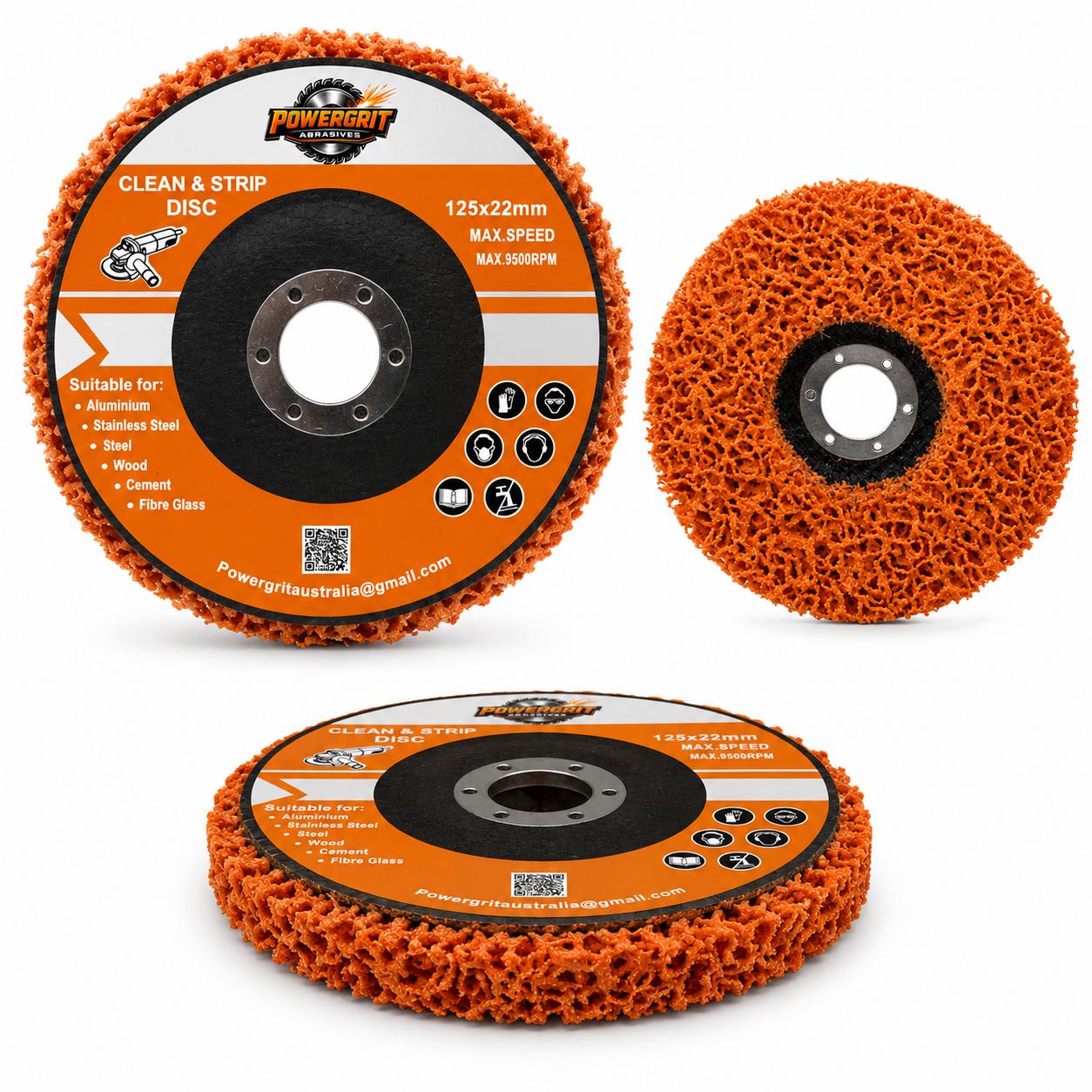Clean and Strip Discs 5 inch (HEAVY DUTY) Powergrit Abrasives